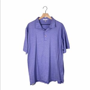 Peter Millar Purple Striped Polo Golf Shirt XXL